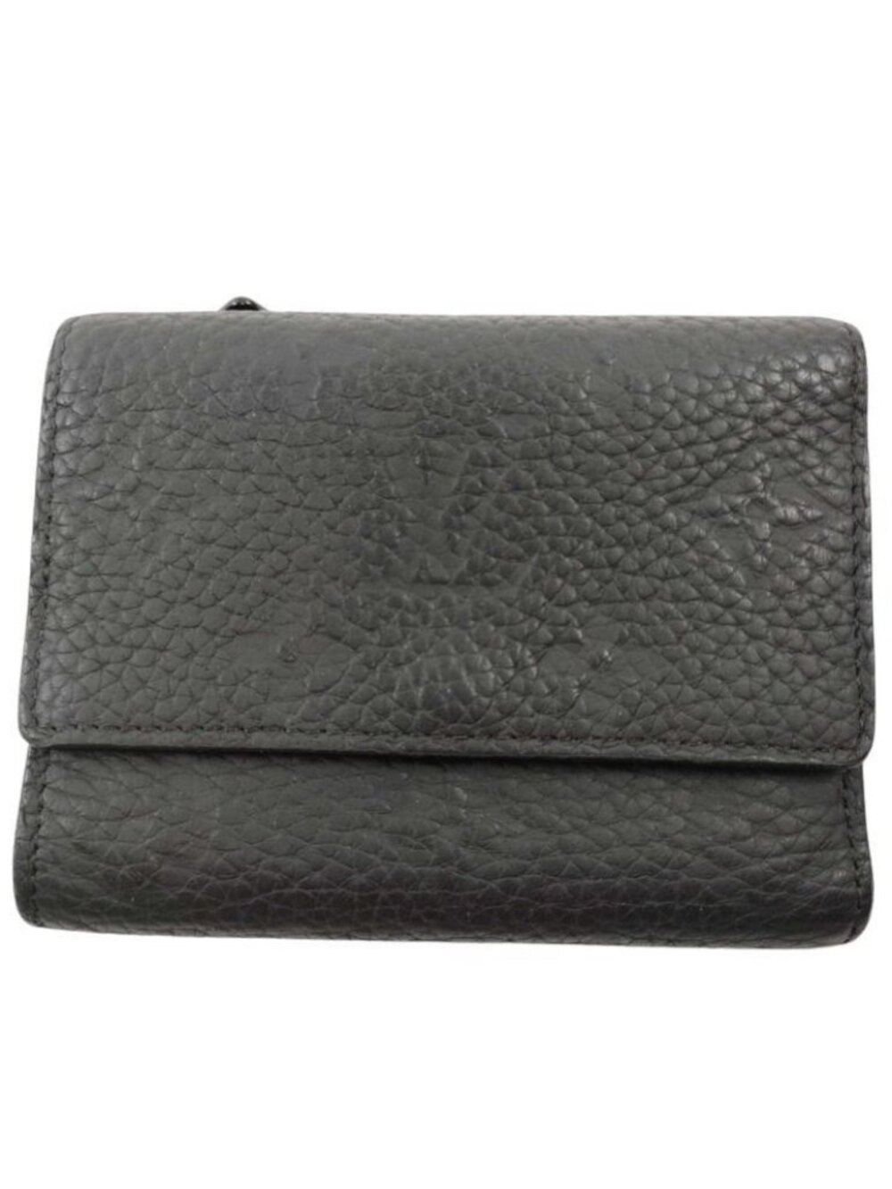 Louis Vuitton Trifold Wallet Portefeuille Pilot Black Taurillon Leather Compact